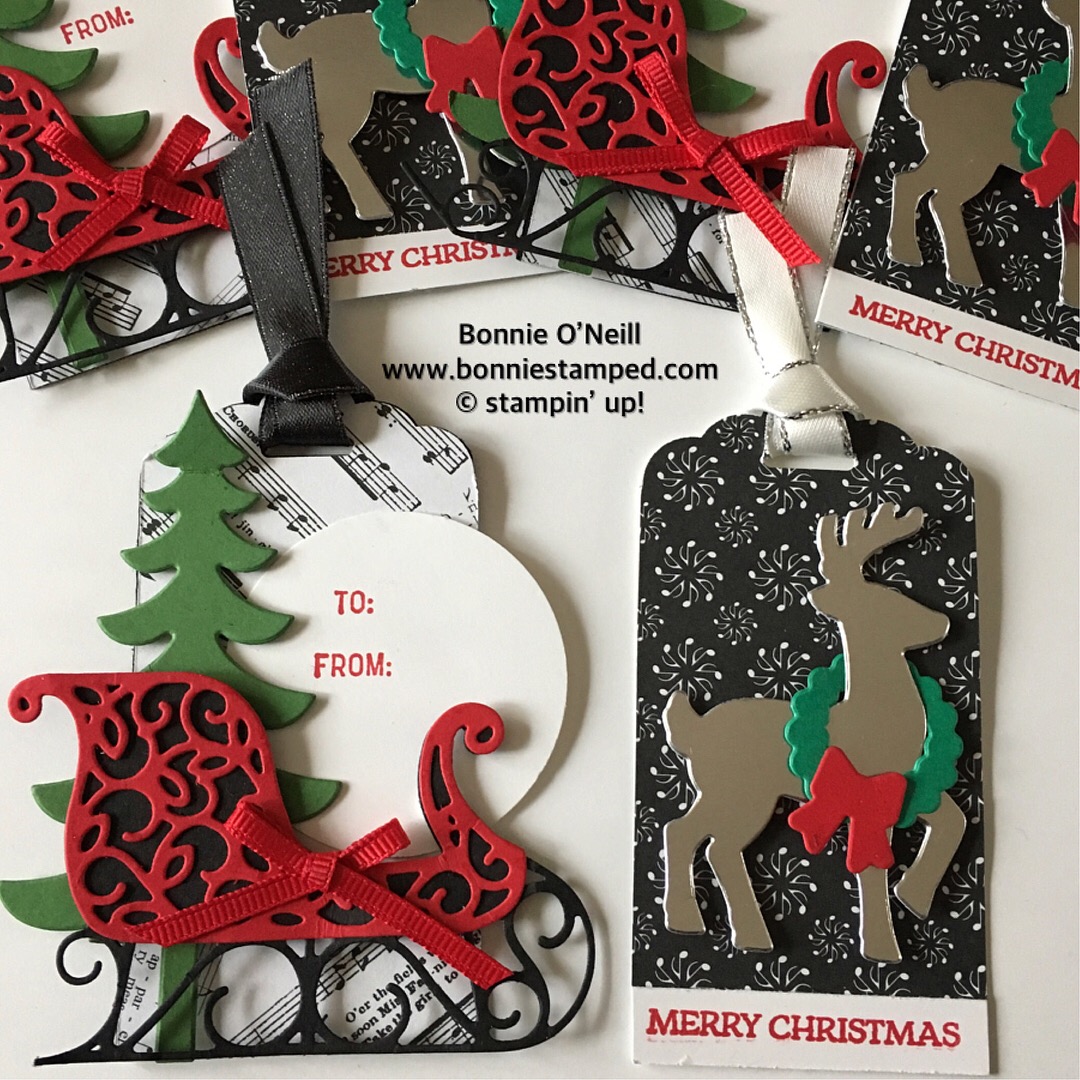 Stampin Up Santa’s Sleigh and Coordinating selling Dies